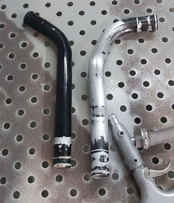 zx9r radiator pipes as they came in